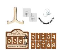 Compteur de littérature - Registre de volume pour espaces livresques, jauge de lecture décorative murale avec affichage d'étagère, outil d'étude, compteur de texte pour bibliothèque et lecteurs de