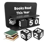 Compteur de Livres à 5 Dés pour Decoration Bibliotheque et Suivi de Lecture | Book Tracker,avec 5 Dés,Suivre vos Lectures Annuelles,pour Famille, Défis de Lecture, Cadeau pour Bureaux,étagères