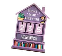 Compteur de livres en bois simple à glissière pour promouvoir les habitudes vertes - Trackers manuels