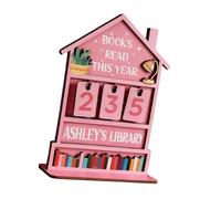 Compteur de livres en bois simple à glissière pour promouvoir les habitudes vertes - Trackers manuels