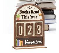 Compteur de Livres et Affichage des progrès de Lecture - Décoration en Bois pour bibliothèque et Table - Tracker pour Suivre Les Livres LUS - pour Coin de bibliothèque, Coin d'étude