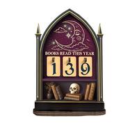 Compteur de livres Lire cette année, motif lune et étoile, 15 cm, compteur de livres, de la progression de la lecture, utilisation polyvalente pour la maison, le bureau, la salle de classe