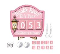 Compteur de livres lu - Décoration de bibliothèque | Objectif de lecture défi tracker | Pour cadeaux de de bibliothèque, chambre, bureau, coin, club, lecteur, enseignant, femme