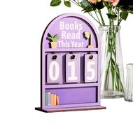 Compteur De Livres Lu Pour Cette Année,Affichage Décoratif Vintage En Bois,Traqueur De Lecture En Bois Rustique Décoratif,Compteur De Lectures Pour Passionnés De Livres,pour La Progression De La Lectu