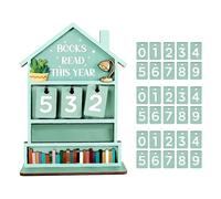 Compteur De Livres Lu Pour Cette Année - Compteur De Livres Lu Cette Année | Traqueur De Lecture | Traceur De Lecture Manuel Rustique En Bois Pour Table, La Maison, Bureau, Bureau Et Salon