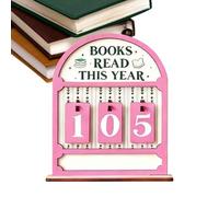 Compteur de Livres Lus avec Visuel - Panneau De Comptage Pour Défi De Lecture,d'Objectif de Lecture - pour Étudiants Enseignants Lecteurs Hommes Femmes Jeunes Famille Amis Club du Livre