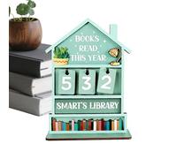 Compteur de Livres Lus Cette Année Traqueur De Lecture Manuel En Bois