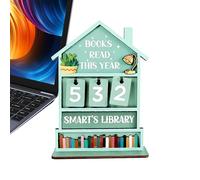 Compteur de Livres Lus | Compteur de Lecture Manuel Bois Rustique Décoratif pour la Maison - Comptur Bibliothèque | pour Bureau Étude Salon Étagère Table