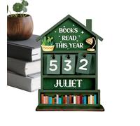 Compteur de livres lus | de lecture manuel en bois rustique décoratif pour étagère et bibliothèque, pour décoration d'étagère, de table, de bureau, de maison, d'étude et de salle