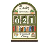 Compteur De Livres Lus,Décor Étagère En Bois Support | Suivi de Lecture | pour Bibliophiles, Membres de Club, Étudiants, Enseignants, Écrivains, Lecteurs, Bibliothèque, et