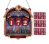 Compteur De Livres Lus Ornement De Table En Bois | Panneau D'Affichage De Livres Avec 30 Plaques Numérotées Pour Chambre Bureau Bibliothèque Étagère Coin Recoin Maison