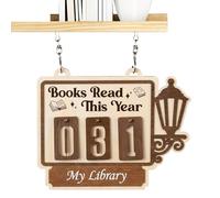 Compteur de Livres Lus | Pendentif Décoratif Objectif de Lecture - Traqueur de Livres et des Lectures,Pour Étudiants, Enseignants, Écrivains, Bibliothèque, Salon et Affichage des Objectifs de Lecture