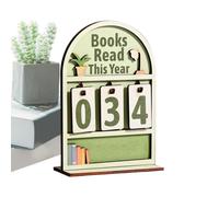 Compteur de livres personnalisés « Read This Year » - Compteur de livres en bois - Compteurs de livres - Compteurs de livres pour l'affichage des objectifs de lecture | Défi de lecture pour les