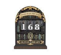 Compteur de livres pour lire cette année, suivi de livres, panneau de lecture décoratif, amusant et pratique, décoration d'étagère de défi de lecture pratique, compteur de lecture moderne pour étagère