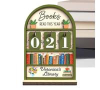 Compteur de Livres Support en Bois pour Défi de Lecture