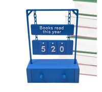 Compteur De Livres Traqueur | Décoration Imprimée 3D pour Bibliothèque Étagère | Compteur de Lecture Imprimé en 3D pour Objectif de Lecture,pour Femmes Hommes Lecteurs Enseignants Écrivains Amateurs