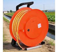 Compteur de niveau d'eau souterraine avec sonde fixe et ruban en acier pour puits, forages, réservoirs, tuyaux (batterie non incluse)
