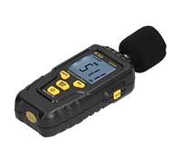 Compteur de niveau sonore - Compteur de bruit numérique portable avec écran LCD de rétroéclair, réalité - Mesure DB précise du temps, thermomètre inclus, fonction de mémoire de