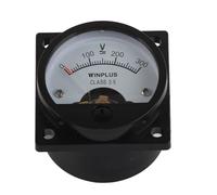 Compteur de Panneau à Cadran Analogique Voltmètre Rond Ampèremètre ABS pour Mesure SO-45 AC 0-300 V Rond Noir