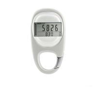 Compteur de pas électronique compact blanc doté de la technologie de capteur 3D pour suivre les pas, les calories et la distance avec précision tout en prenant en charge les objectifs de perte de