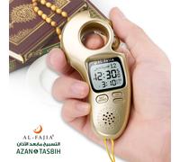 Compteur de perles AL-FAJIA/AL-FATIHA, temps de prière islamique et rappel sonore Athan, compte numérique Tasbeeh pour hommes/femmes 9335 Silver