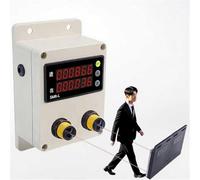 Compteur de personnes, compteur de trafic client, compteur de visiteurs avec 2 capteurs et réflecteur, plage de comptage: 0 à 99999, détection précise, avec reconnaissance de direction(6M)