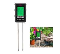 Compteur de PH du sol 6 en 1 pour plantes, kit de test de fertilité du sol/humidité/humidité/lumière/PH/température - tête pivotante, rétroéclairage, sonde sensible pour