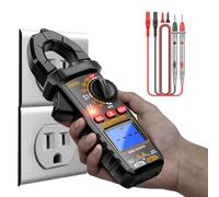 Compteur de pinces, compteur d'amplificateur de pince | Testeur de tension - Mesure multifonctionnelle avec rétroéclairage de torche 6000 Comptes pour la mesure de la température de resis