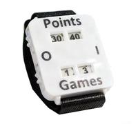 Compteur de points manuel sur poignet avec cadran visible pour arbitres, compteur de points en plastique léger pour badminton, volleyball et padel (blanc)