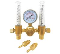 Compteur de pression argon à tube de haute précision Construction en laiton robuste pour les applications de soudure/coupe en laiton Double tube Argons Jauges haute résistance à l'érosion