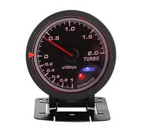 Compteur de Pression de Poussée de Turbo, Keenso Mètre de Poussée de Jauge de Turbo de 60mm LED Presse de Vide de Coquille de Poussée Universel pour Voiture 0-200 Kpa