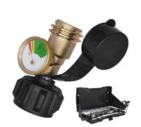 Compteur de pression de propane - Détecteur de fuite de cylindre pour cuisine en plein air | Jauge de propane réglable avec système d'alerte de sécurité facile à lire pour chauffage de terrasse