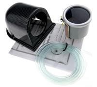 Compteur de pression LED PSI 52 mm avec matériel de montage pour mise à niveau intérieure de voiture, affichage blanc pour suivi des performances