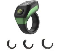 Compteur de prière numérique Zikr pour sessions avec écran transparent de 0,42", réglable de 18 mm à 22 mm, temps de veille de trente jours, Tasbih électronique intelligent en blanc (vert)