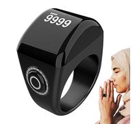 Compteur de prières - Compteur de Doigt Intelligent avec Affichage Clair, Compte de récitation électronique, Rappel de l'heure, 5 alertes de Temps de prière | Bague Intelligente Compatible