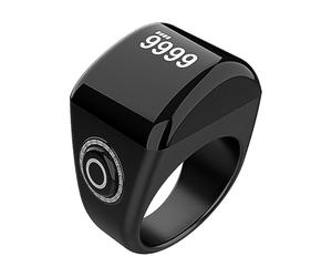 Compteur de prières numériques - Smart Finger Clicker, Electronic Tally Tracker | Compteur Silencieux, 5 Fois Rappels Affichage LED Clair Compteur de Récitation Rechargeable Pour Adoration Pleine