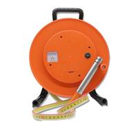 Compteur de profondeur d'eau de puits portable doté d'un affichage de crête et voyant lumineux, sonde de niveau d'eau pour puits en acier inoxydable avec enrouleur pour eaux souterraines 100m