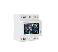 Compteur de puissance 8 en 1, compteur d'énergie CA 2P 170-270 V/63 A, compteur de tension et de courant, testeur de tension et d'ampèremètre(KWS-302WF)