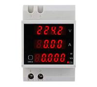 Compteur de puissance multifonction à affichage numérique, tension AC, courant, facteur de puissance, monté sur rail pour panneaux électriques et usage industriel