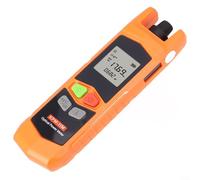 Compteur de puissance optique portable avec lampe de poche LED, portée de 70 ~ + 6 dBm, sept options de longueur d'onde, interface de 2 5 mm et fonctions d'économie d'énergie