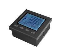 Compteur de puissance triphasé ampères tension kWh watt var facteur de puissance fréquence compteur multifonction LCD avec capteur de pince ampèremétrique CT(AC0-150A)