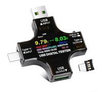 Compteur de puissance USB-C avec pour la surveillance sans fil des paramètres de charge 3,6 V-36 V Tension 0-8 A Courant PD3.0 .0 BC1.2 Prise en charge pour iPhone 15 Pro