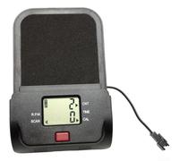 Compteur de rameur avec écran LCD et support de téléphone pour la maison, la salle de sport, le suivi du temps, de la distance et des calories (noir)
