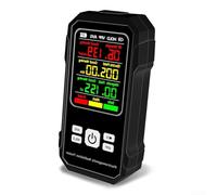 Compteur de rayonnement compact avec détection multi-paramètres pour la sécurité à la maison et l'évaluation du lieu de travail (noir)
