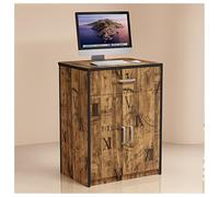 Compteur de réception compact avec étagère de 16 mm d'épaisseur, rails de guidage silencieux, charnières hydrauliques à fermeture douce, protection anti-pincement, design en trois sections pour