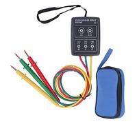 Compteur de rotation de phase 5 indicateurs LED sans batterie Testeur de rotation de séquence triphasée avec 3 fils de test pour la maintenance des appareils en usine à domicile