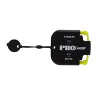 Compteur de score de golf portable à réinitialisation à une touche, mini compteur de coups avec lanière, matériau ABS durable pour l'entraînement de golf, accessoires de sports de (Noir Jaune)