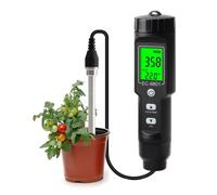 Compteur de sol et de température du sol, testeur numérique de sol, capteur EC de haute précision pour la salinité/température du sol, compteur de sol portable pour le jardinage