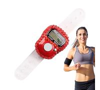 Compteur de taille des doigts, compteur de doigts Clicker - Écran LCD Comptage Clicker, anneau enregistreur de ligne de tissu électronique réinitialisable manuel pour le tour de piste et de terrain
