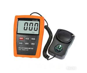 Compteur de teinte, Testeur de rayonnement d'intensité lumineuse de compteur d'énergie solaire LX107 avec boussole